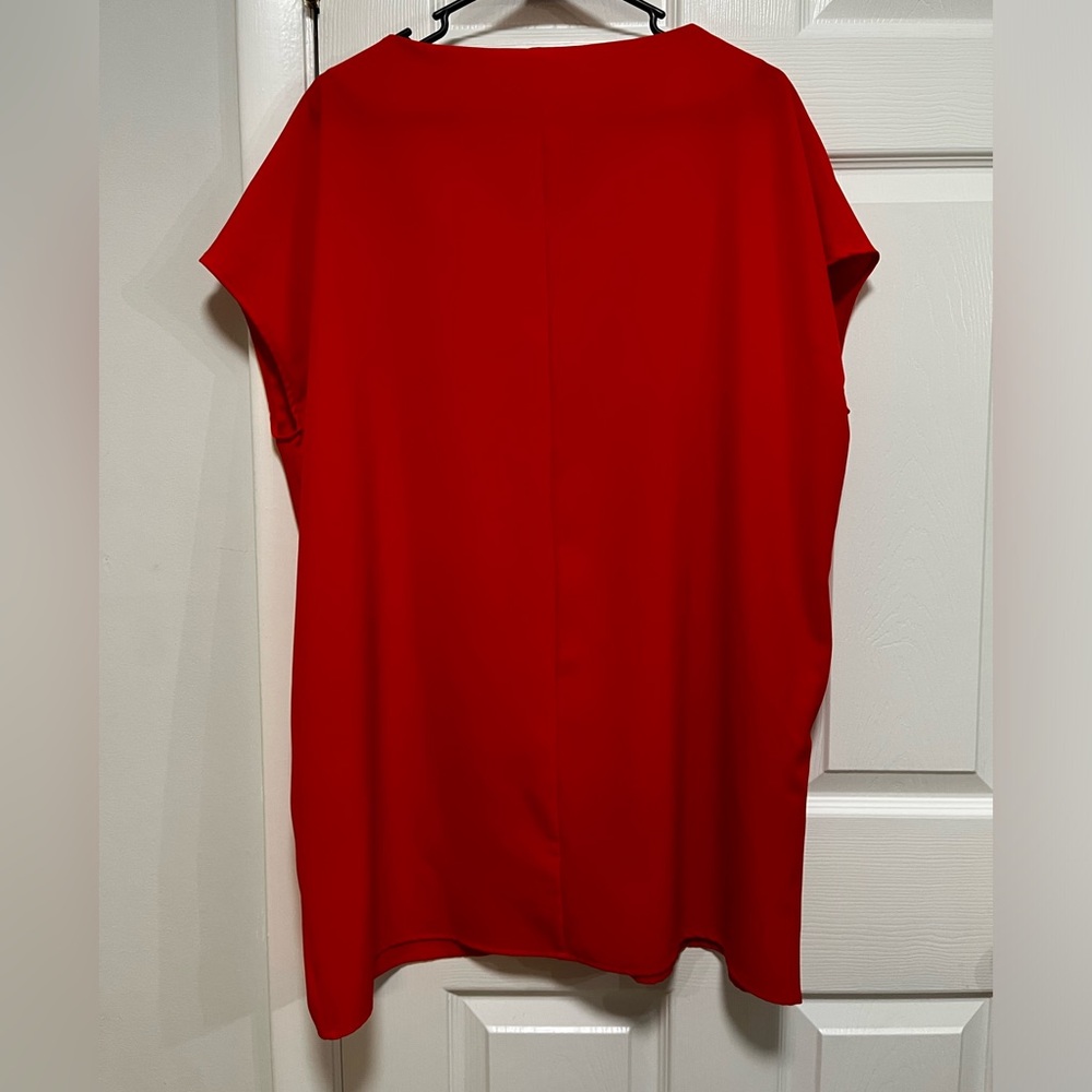 Buckley K Red Tunic with Embroidered Trim Pockets – Size M - Picture 7 of 10